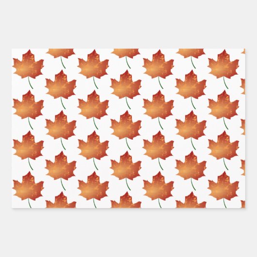 Autumn Maple Leaves Inpakpapier Vel (Voorkant 2)