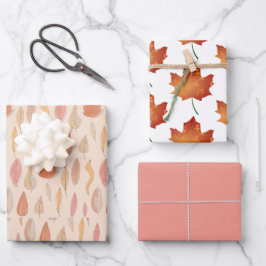 Autumn Maple Leaves Inpakpapier Vel