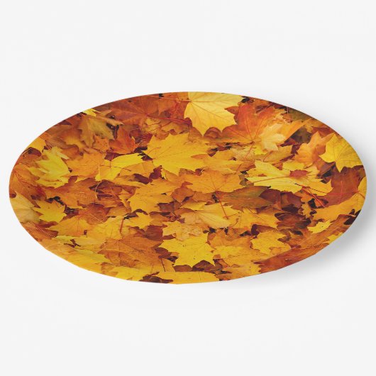 Autumn Maple Leaves Papieren Bordje (Gekanteld)