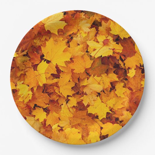 Autumn Maple Leaves Papieren Bordje (Voorkant)