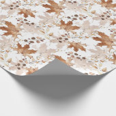 Autumn Maple Leaves Pattern Thanksgiving Cadeaupapier (Hoek)