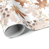 Autumn Maple Leaves Pattern Thanksgiving Cadeaupapier (Rol Hoek)