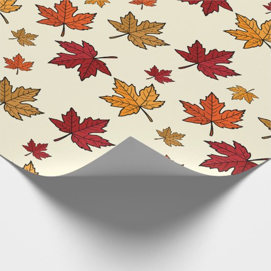 Autumn Maple Leaves Pattern Thanksgiving Gift Cadeaupapier (Hoek)