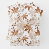 Autumn Maple Leaves Pattern Thanksgiving Inpakpapier Vel (In situ)