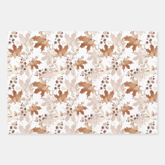 Autumn Maple Leaves Pattern Thanksgiving Inpakpapier Vel (Voorkant)