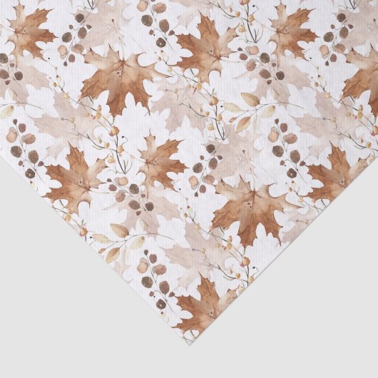 Autumn Maple Leaves Pattern Thanksgiving Tissuepapier (Detail)
