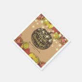 Autumn Maple Leaves Pumpkins Thanksgiving Dinner Servetten (Hoek)