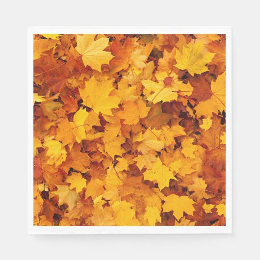Autumn Maple Leaves Servet (Voorkant)
