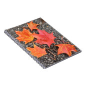 Autumn Maple Leaves Spiral Notebook Notitieboek (Rechterzijde)