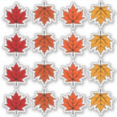 Autumn Maple Leaves Sticker (Voorkant)