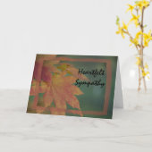 Autumn Maple Leaves Sympathy Kaart (Gele Bloem)