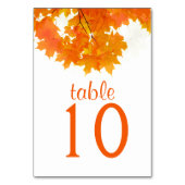 Autumn Maple Leaves Table Kaart (Achterkant)