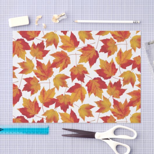 Autumn Maple Leaves Tissuepapier (Craft)