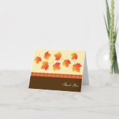 Autumn Maple Leaves Wedding Bedankkaart (Voorkant)