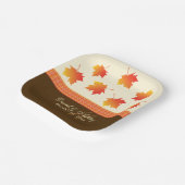 Autumn Maple Leaves Wedding Papieren Bordje (Gebogen)