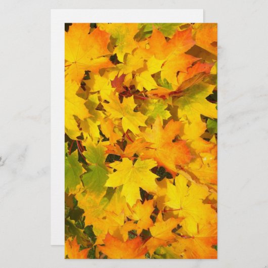 Autumn Maple leest scrapbook paper Briefpapier (Voorkant / Achterkant)