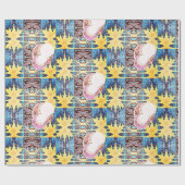 Autumn Maple Pattern and Moons Cadeaupapier (Vlak)