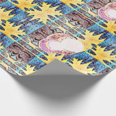 Autumn Maple Pattern and Moons Cadeaupapier (Hoek)