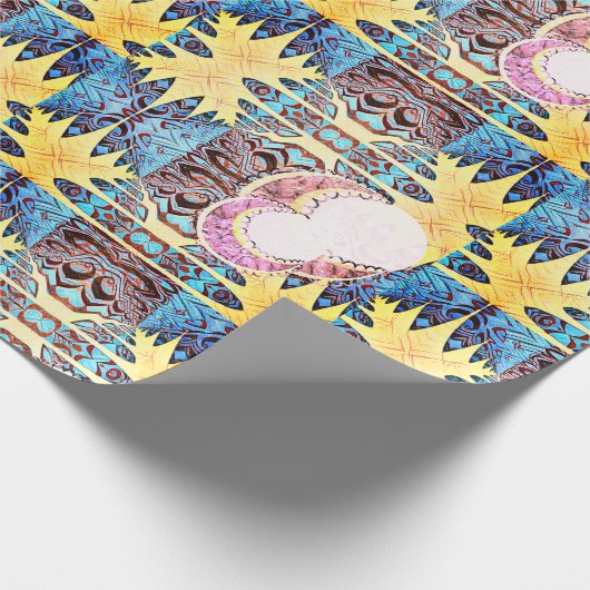 Autumn Maple Pattern and Moons Cadeaupapier (Hoek)