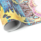 Autumn Maple Pattern and Moons Cadeaupapier (Rol Hoek)