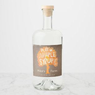 Autumn Maple Tree Syrup Flaconetiket Likeurfles Etiket