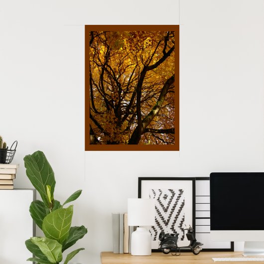 Autumn Maple Trees print Poster landschap (Thuiskantoor)