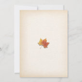 Autumn Maple verlaat Chic Thanksgiving Dinner Part Kaart (Achterkant)