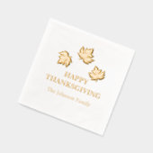 Autumn Maple verlaat Happy Thanksgiving Folie Servetten (Links)