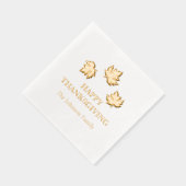 Autumn Maple verlaat Happy Thanksgiving Folie Servetten (Rechts)