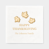 Autumn Maple verlaat Happy Thanksgiving Folie Servetten (Voorkant)