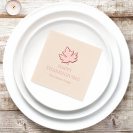 Autumn Maple verlaat Happy Thanksgiving Folie Servetten
