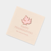 Autumn Maple verlaat Happy Thanksgiving Folie Servetten (Links)