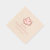 Autumn Maple verlaat Happy Thanksgiving Folie Servetten (Rechts)