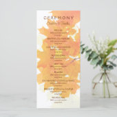 Autumn Maple verlaat huwelijksprogramma Programmakaart (Staand voorkant)