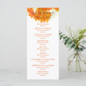Autumn Maple verlaat huwelijksprogramma Programmakaart (Staand voorkant)