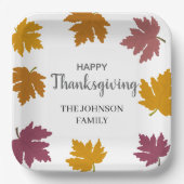Autumn Maple verlaat modern Papieren Bordje (Voorkant)