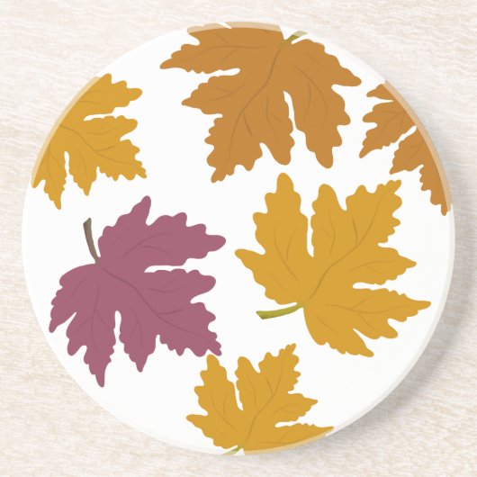 Autumn Maple verlaat modern Zandsteen Onderzetter (Voorkant)