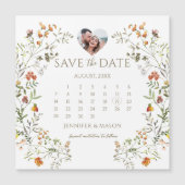 Autumn Meadow Flower Save the Date Fotomagneet (Voorkant)