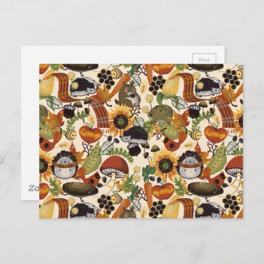 Autumn Medley Pattern Briefkaart (Voorkant / Achterkant)