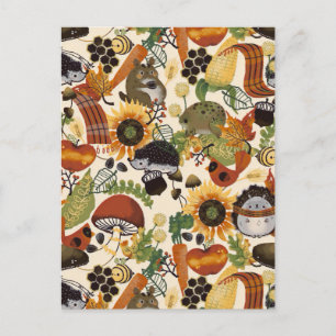 Autumn Medley Pattern Briefkaart