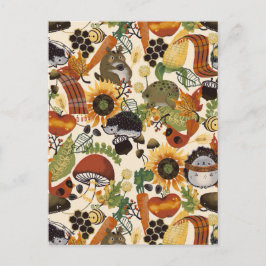 Autumn Medley Pattern Briefkaart
