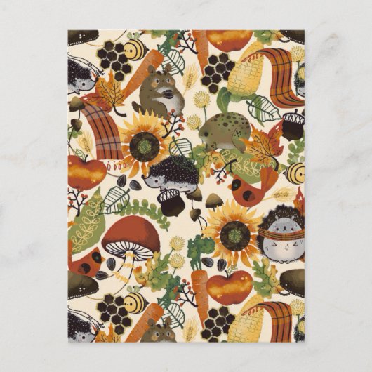 Autumn Medley Pattern Briefkaart (Voorkant)