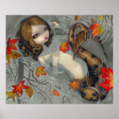 Autumn Mermaid fantasy Art Print (Voorkant)