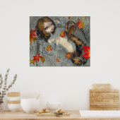 Autumn Mermaid fantasy Art Print (Keuken)