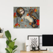 Autumn Mermaid fantasy Art Print (Thuiskantoor)