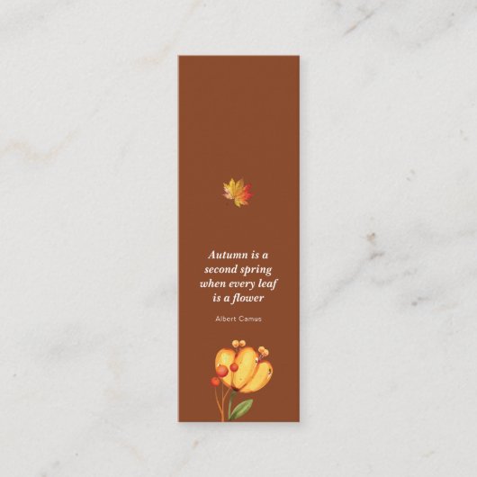 Autumn Mesmerizing Mini Bladwijzer Bellen Kaart (Voorkant)