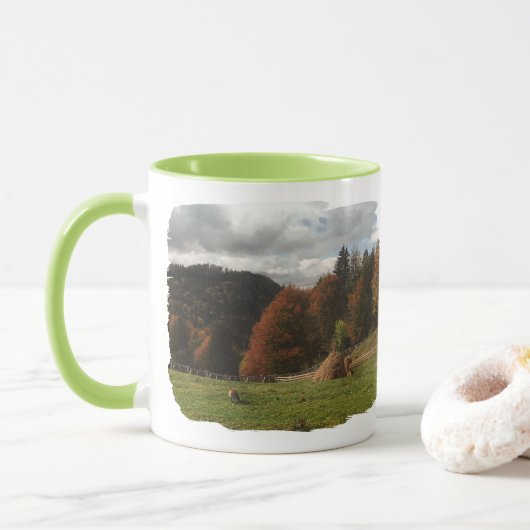 Autumn met Mountain Fox en Haystack Mok (Met donut)