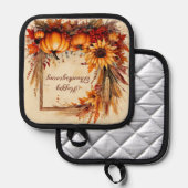 Autumn Mix lijst Thanksgiving Pannenlap (Voorkant / Achterkant)