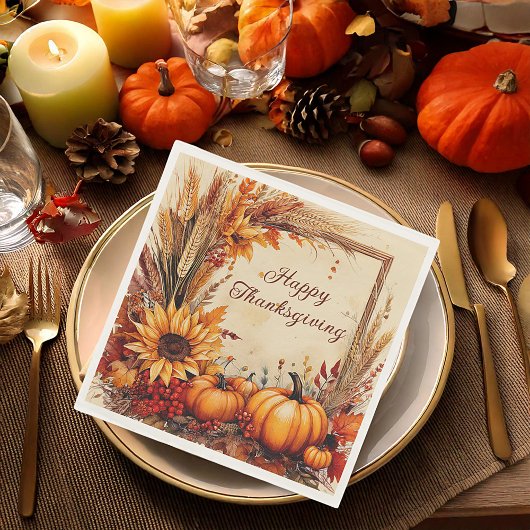 Autumn Mix lijst Thanksgiving Servet