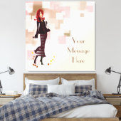 Autumn Mode Model Wrapped Canvas (Insitu (Slaapkamer))